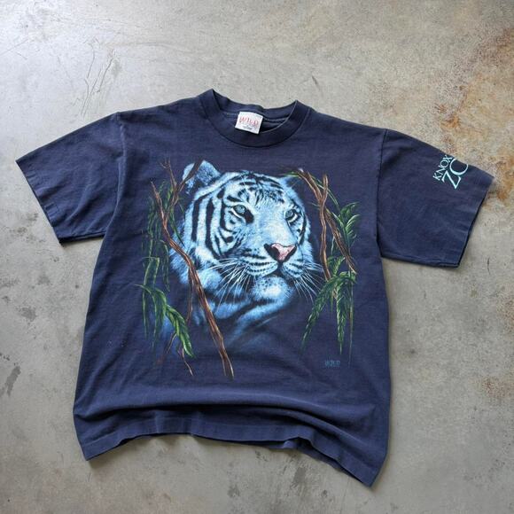 American Vintage Other - Vintage 90’s Wild Wear Knoxville Zoo Tiger Animal Nature Graphic T-shirt Size M